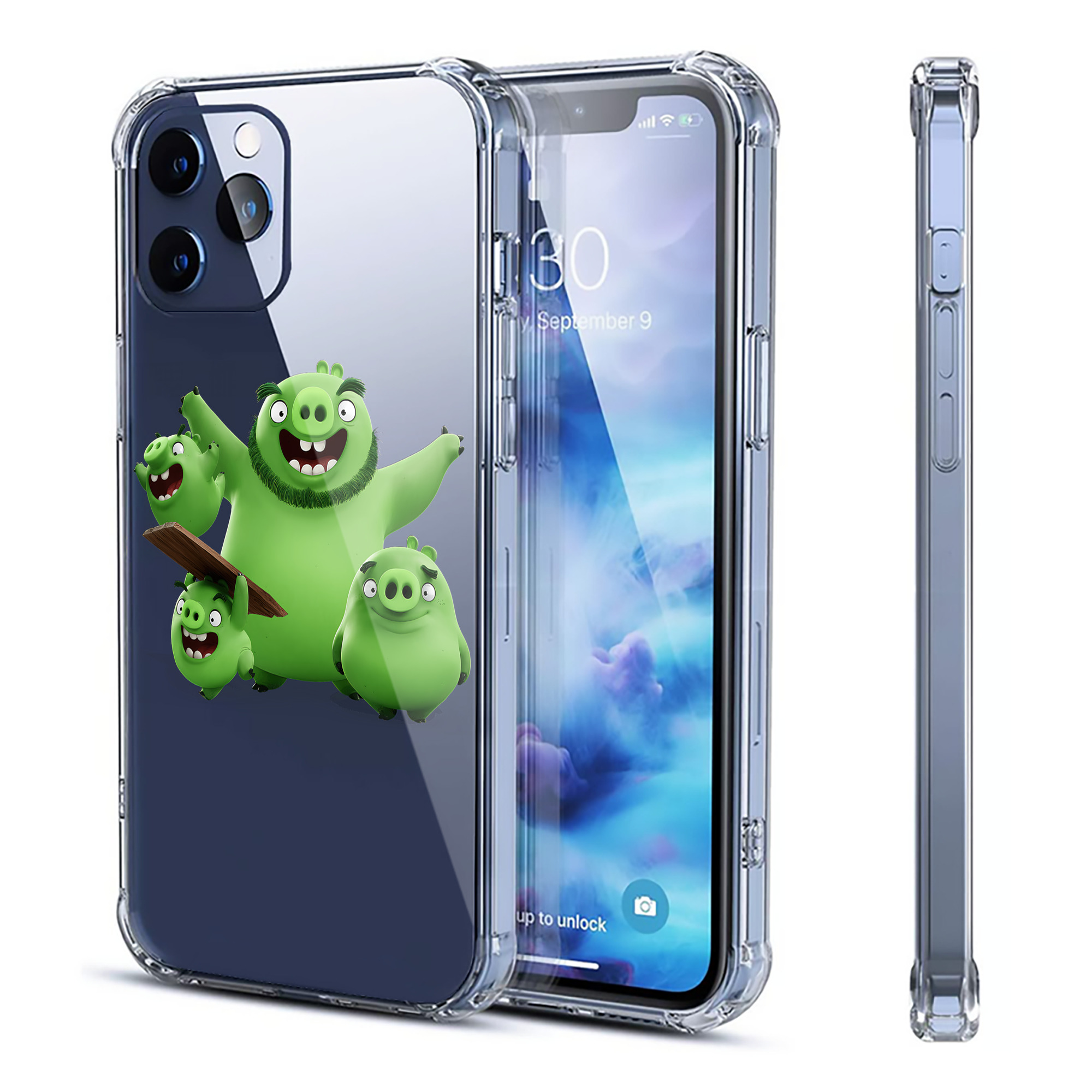 （画像用） Angry Birds アングリーバード 【iPhone 12シリーズ対応】透明スマホケース（クリアソフトケース）